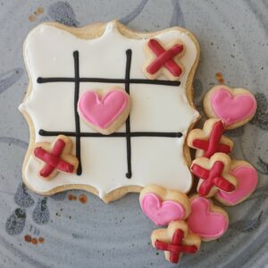 Valentine's Day Tic Tac Toe Cookie